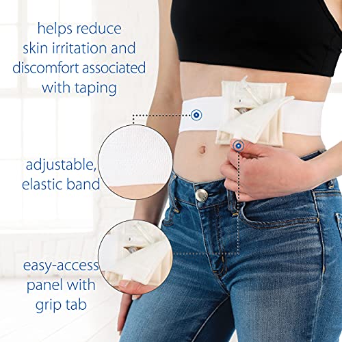 NelMed G-Tube Holder Belt for PEG & Feeding Tubes, Adjustable Washable L/XL | Securely holds G and PEG tubes without tape. Adjustable, washable and not made with natural rubber latex. - size: Large/XLarge (45-60 Inch)