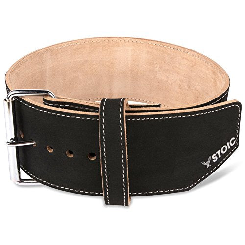 Stoic Weight Lifting Belt for Men & Women - size: Medium 33-36" BELLY, style: 6MM Thick Single Prong