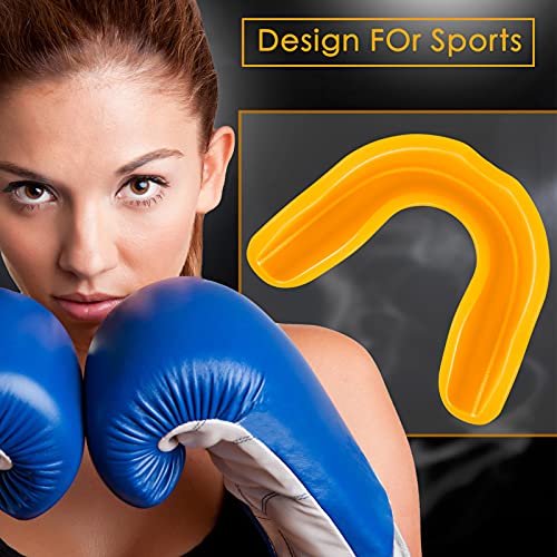 BBTO 20 Pcs Football Mouthguards Bulk | Youth & Adult Mouth Guard No Boil Mouthpiece Adult Youth Braces Soft Mouth Guard for Lacrosse Basketball Hockey Wrestling - color: Bright, size: L
