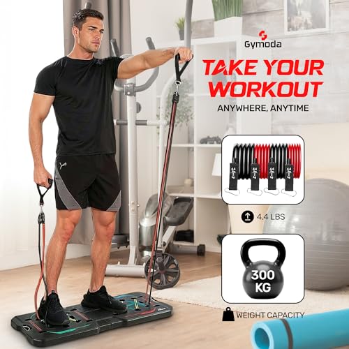 Push Up Board – Portable 14-in-1 Home Workout System for Chest, Arms, Back & Core – Color-Coded, Anti-Slip, Foldable Board for Men & Women