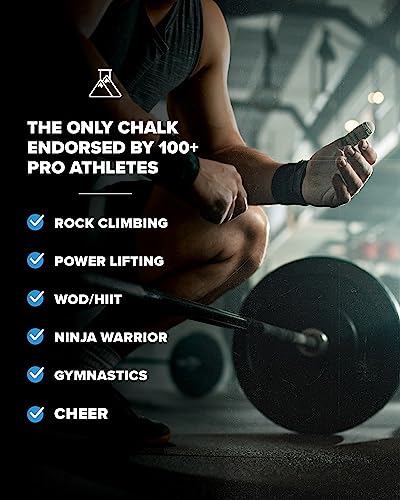 Friction Labs Premium Loose Climbing Chalk - High-Performance Hand Chalk with Superior Grip for Bouldering, Climbing, Weightlifting & More - Long Lasting & Skin Friendly Powdered Chalk - size: 12 oz/340 g - Loose Chalk, style: Chunky Texture - Gorilla Gri