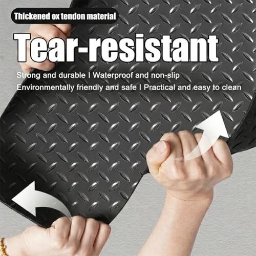 GL 2.8mm Thickened Garage Floor Mat, Custom Size Heavy Duty Parking Mat Waterproof Non-Slip Floor Protector for Car, Trailer, SUV, Basement, Gym (Black) (1 Feet x 3 Feet) - color: Black, size: 1FTx3FT