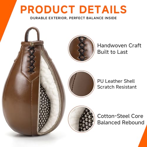 Speed Bag & Slip Ball for Boxing Reflexes & Reaction Practice, Perfect for MMA or Combat Sports Training (Filled)