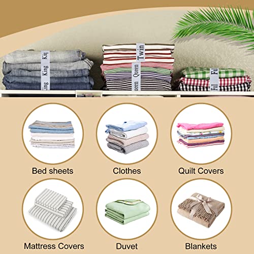 4 Pcs Bed Sheet Organizer Bands, Elastic Bed Sheet Straps Organizer and Storage Keepers, Linen Labels Bedding Bands for Closet, Bedroom, Dorm and Laundry Room (Queen) - size: 4Pcs-Queen