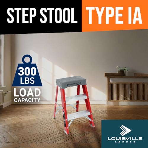 Louisville Ladder 2-Foot Fiberglass Step Stool Industrial, 300-Pound Load Capacity, Type IA, FS1502 - size: 2 feet