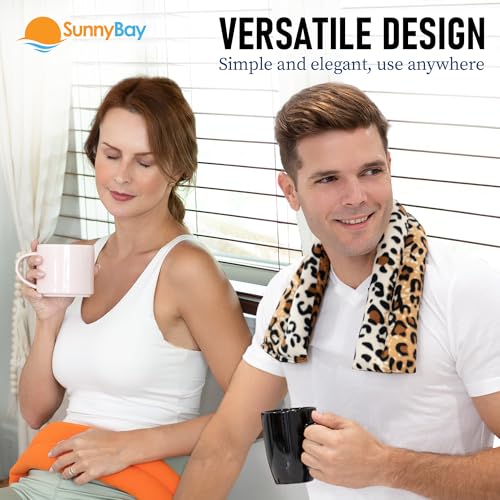 SunnyBay Microwave Heating Pad for Neck and Shoulders, Versatile Neck Heating Pad, 2.8 pounds 26 inches Long Microwavable Neck Wrap Warmer Pack, Hot Therapy to Relax Sore Muscles (Sky Blue) - color: Unscented - Sky Blue