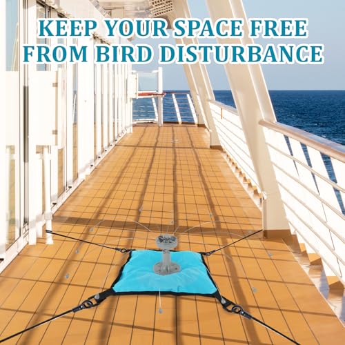 U0U Sand Bag Boat Base,Blue Sandbag Canvas Base for Bird Deterrent,Weatherproof Canvas Sandbag Base with Foldable Funnel,Keep Birds Away from Boat (Bird Deterrent and Sand Not Included) (Blue)
