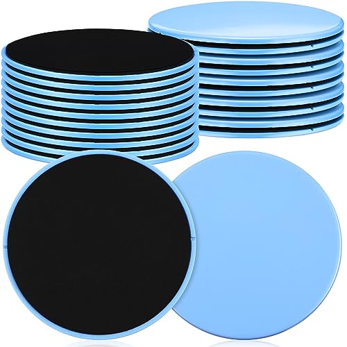 Jenaai 24 Pcs (12 Pairs) Core Sliders Exercise Glider Discs Bulk for Group Training Classes Fitness Slider for Working Out Dual Sided Core Gliding Discs AB Pads for Carpet Hardwood Floor - color: Blue