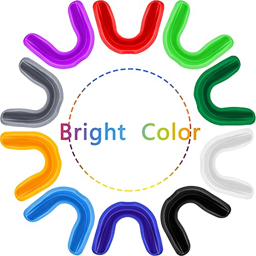 BBTO 20 Pcs Football Mouthguards Bulk | Youth & Adult Mouth Guard No Boil Mouthpiece Adult Youth Braces Soft Mouth Guard for Lacrosse Basketball Hockey Wrestling - color: Bright, size: L