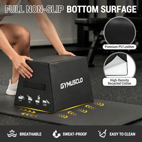 Hip Thrust Machine, Hip Thrust Bench with Non-Slip Bottom Surface Multi-Functional Workout Box for Hip Thrust, Core & Ab Strength Training Glute Bridge Exercise Machine for Home Gym