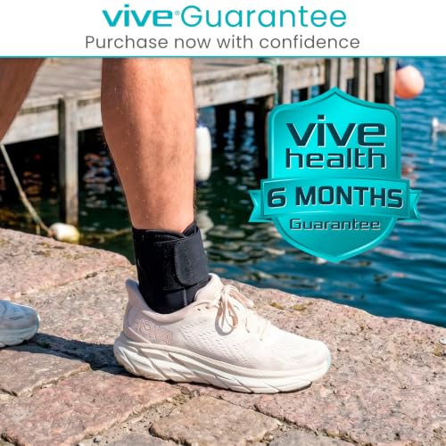 Vive Lace Up Ankle Brace for Women & Men - Compression Sleeve for Achilles Tendonitis, Sprains - Foot Support for Plantar Fasciitis - Adjustable Wrap (X-Large) - size: X-Large