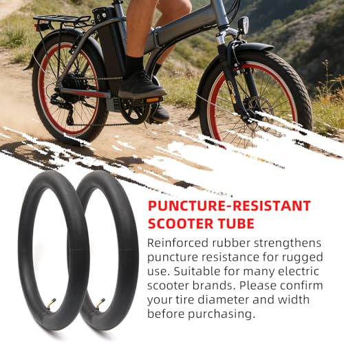AR-PRO 2-Pack 14x2.125 Inner Tubes, Heavy-Duty 57-254 Electric Scooter & E-Bike Replacement Tubes with CR202 Angled Valve Stem for 14-Inch Wheels - size: 14x2.125 (CR202) without Levers