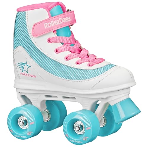Roller Derby Firestar Youth Skates for Girls, Boys, Beginners, Kids - color: Bubblegum, size: 1