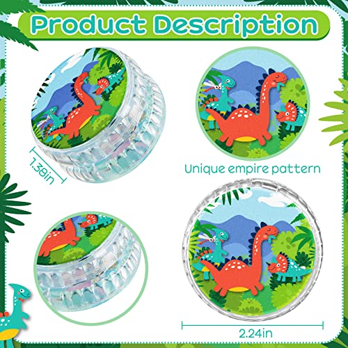 4 Packs LED Light up Beginner Toys Unicorn Donut Dinosaur Space Responsive Ball Bearing Reflex Auto Return Toys Magic Beginner for Birthday Party Goodies Bag Fillers Classroom Prize