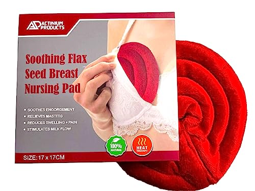 Capibaras Organic Flax Seed and Lavender Microwavable Breastfeeding Pads- Hot and Cold Breast Therapy for Mastitis,Engorgement & Breastfeeding Pain Relief.