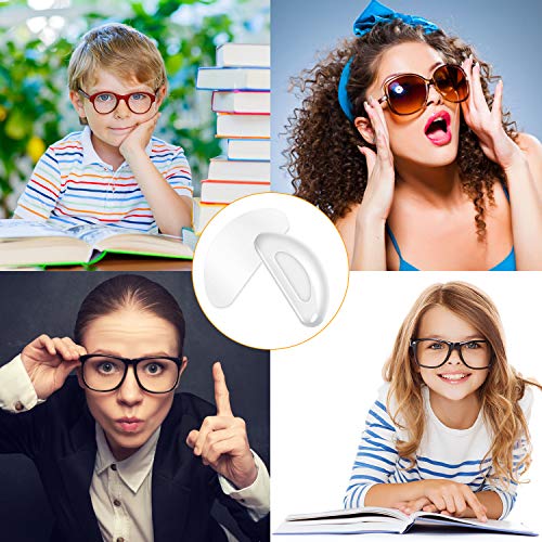 1.0mm Eyeglass Nose Pads 20 Pairs Stick On Anti-Slip Nose Pads for Glasses | 1mm Thin, Non Slip silicone Nose Pads for Eyeglasses Sunglasses Super Sticky 3M Adhesive (20-Clear) - color: Clear