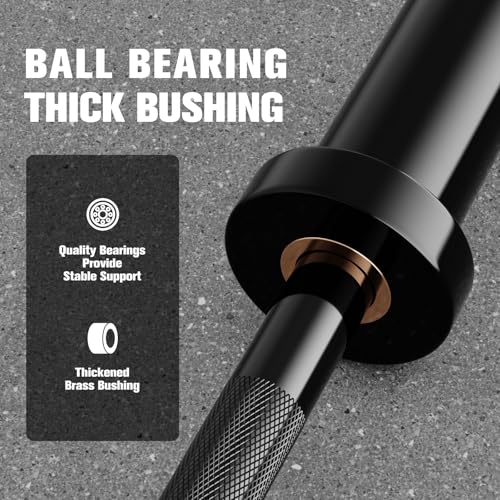 RITFIT Olympic Barbell 4ft/6ft - 2 Inch Weight Bar for Strength Training, Weightlifting, Squat, Deadlift, Bench Press, Curl, Overhead Press - 350lbs/500lbs Capacity - color: Black, size: 4FT without Collar