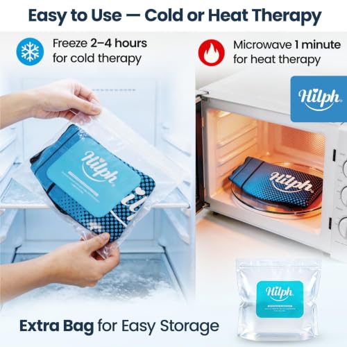 Hilph Full Calf & Foot Ice Pack Wrap, Extended Leg to Foot Ice Sleeve | Flexible Gel Ice Calf Compression Sleeve, Lower Leg Ice Pack, Pain Relief for Shin Splints, Swelling, Muscle Running Recovery