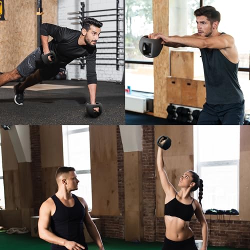 POWER GUIDANCE Spherebell Dumbbells + Kettlebell, Achieve Peak Exercise Performance while Minimizing Stress on Joints - color: Black-5.5LB