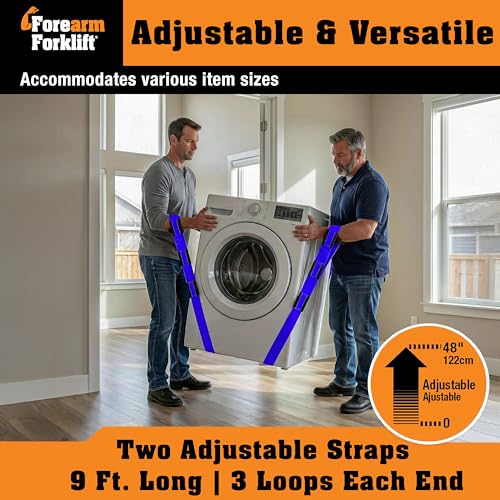 Forearm Forklift 2-Person Lifting and Moving Straps - Lift, Move and Carry Furniture, Appliances, Mattresses or Any Item up to 800 lbs. Safely and Easily Like a Pro, Ultramarine Blue Special Edition - color: Ultramarine Blue Special Edition