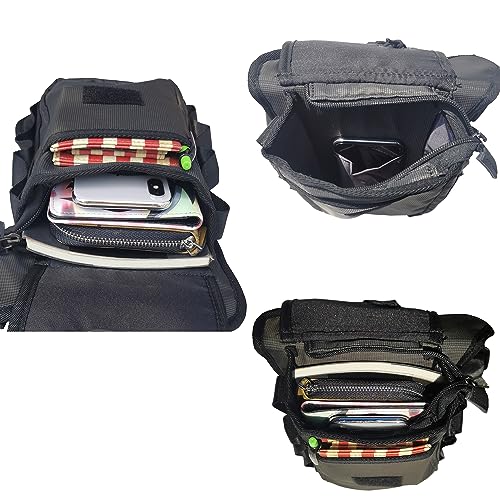 Thigh Pack, Larswon Leg Bag Thigh Pouch Bag Tactical Waist Bag Motorcycle Bag Waterproof - color: D- Gray, size: Medium