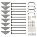 Jack and June DIY Monkey Bars Kit 12 Pack Heavy Duty and Durable Do It Yourself UV-Resistant Outdoor Fun for Kids 21 Inch in Length Powder Coated Finish Monkey Bars