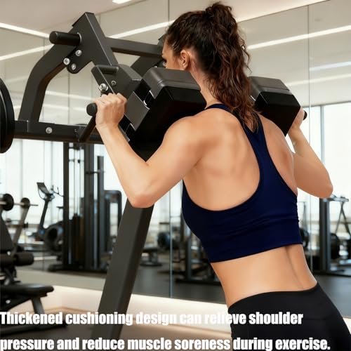 Hack Squat Shoulder Pads 2-Pack, Thick Foam Pads for Machines | 4cm Thick High-Density Foam, Adjustable Straps, Fits Hack Squat, Leg Press and V-Squat Machines, Pressure Relief