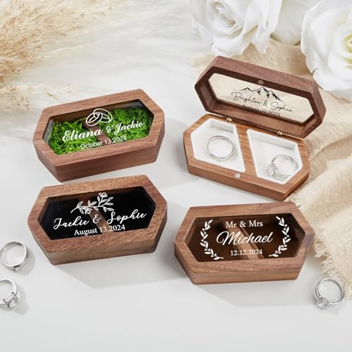 wood ring box (B-custom) - color: B-custom