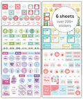 Lamare Workout, Fitness & Food Planner Stickers for Adults, Journal Sticker - style: Fitness Stickers