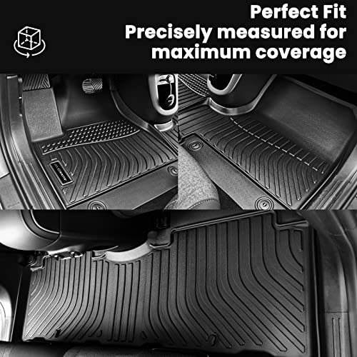 Auxko All Weather Floor Mats Fit for 2026 2025 Nissan Kicks TPE Liners Accessories All Season Guard Odorless Anti-Slip Floor Mats for Nissan Kicks 2026 2025 Black - size: 3) kicks|2025-2026|floor mats
