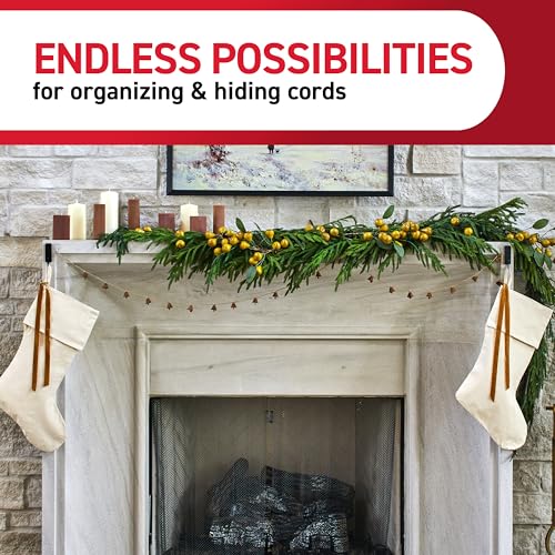 Command Fireplace Mantle Garland Holder for Displaying Garlands, Wreaths, and Holiday Decor Without Leaving Damage, Holes, or Residue, Holds 2lbs, Green, 6 Pack - size: 6 Garland Hangers