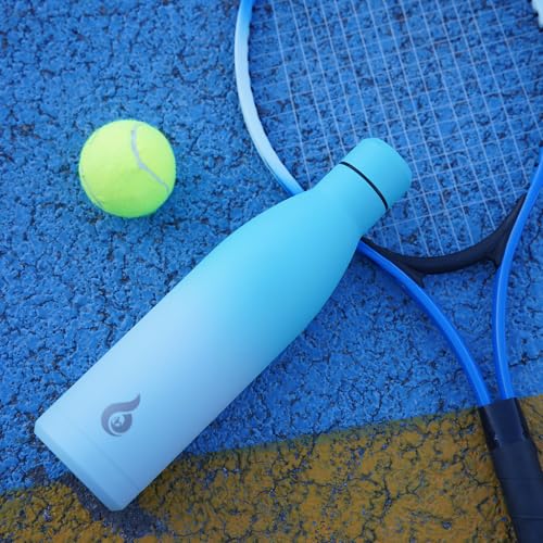 BJPKPK Insulated Water Bottle 12oz Small Stainless Steel Water Bottles Reusable Metal Thermo Keep Cold and Hot,Sea Salt - color: Sea Salt, size: 12 Ounces