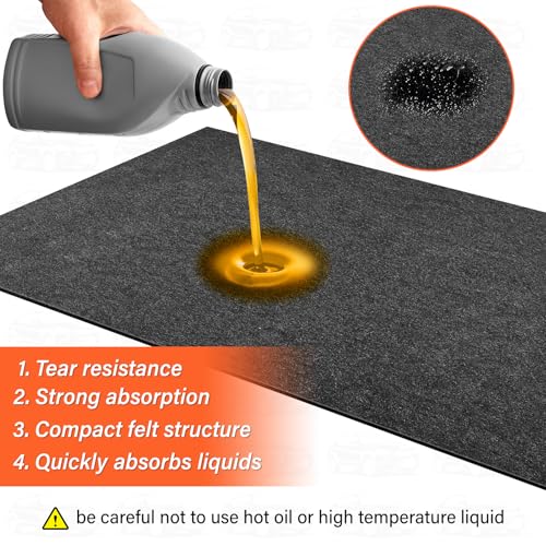 Garage Floor Mats for Under Car,6.6x8.5 FT Oil Spill Mat | Oil Absorbent Golf Cart Parking Mat,Protect Floors from Oil Drips,Spills,Stains and Splatters - size: GFM-6.6x8.5 FT