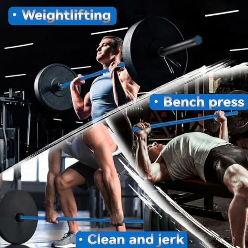7 ft Barbell Bar - 1500LBS Capacity 2 Inch Weight Bar for Weightlifting/Powerlifting/Strength Training - Heavy Duty & 28 mm Knurled Grip for Squat, Deadlift, Bench Press - color: Blue