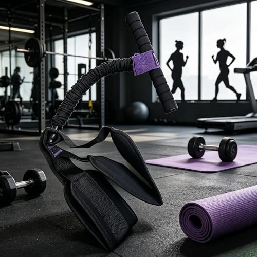 Foot Pedal Resistance Band with Handle, Upgrade Full Body Workout for Men & Women, Core Abs Legs Glutes Arms, Pilates Strength Training Home Gym Equipment