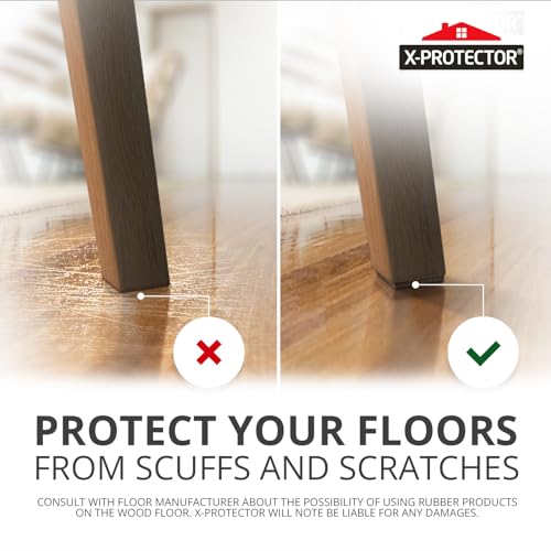 Non Slip Furniture Pads X-PROTECTOR – 16 PCS Furniture Grippers 2 1/2" | Ideal Self-Adhesive Rubber Feet for Furniture Feet – Non Skid Furniture Pads Floor Protectors – Keep Furniture in Place! - size: 16 Square 2.5"
