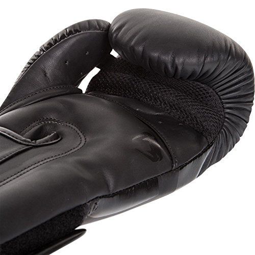 Venum Elite Boxing Gloves - color: Black, size: 12-Ounce