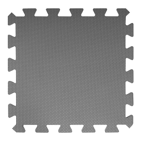 BalanceFrom 16-Pack 12x12 Inches EVA Interlocking Foam Play Tile Mat, Cream/Gray/Beige – 0.4-Inch Thick Non-Slip Puzzle Flooring for 16 Square Feet in Playroom, Nursery, or Playpen at Home