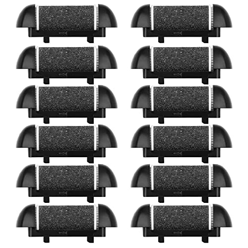 12 Pack Same Coarse Replacement Roller Head for Electric Foot Filer Callus Remover for Feet Pedicure Tools Pedicure Kit Refill Rollers for Cracked Heels and Dead Skin (12pcs Regular Coarse) - style: 12pcs Medium Coarse