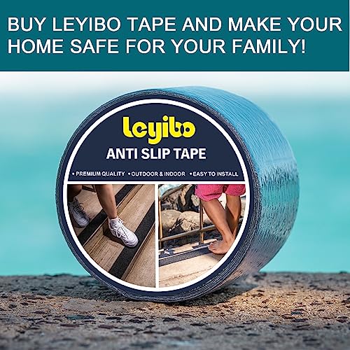 Anti Slip Tape, 1 Inch x 42 Ft Grip Tape for Stairs Outdoor/Indoor, Waterproof Non Skid Roll for Stair Treads Non Slip, High Traction Friction Abrasive Adhesive Stair Steps - Black - color: Black, size: 1” x 42'