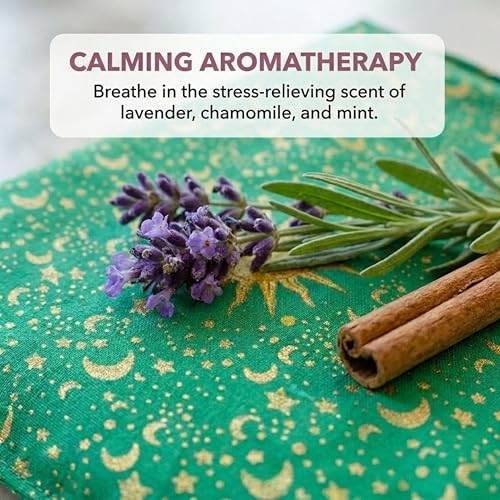 Nature's Approach Basic Herb Pack Heating Pad, Green | 12-herb aromatherapy rice & flaxseed fill for hot or cold therapy on neck, back, shoulders & more - style: Celestial Green
