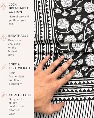 Beach Cover Ups for Women, Cotton Sarong Wrap Pareo | 100% Cotton Sarong Wraps For Women, 73 x 44 In. Pareo Beach Wrap, Bikini Cover Up, Bathing Suit Cover Up, Resort Wear - color: Thamar Black 15