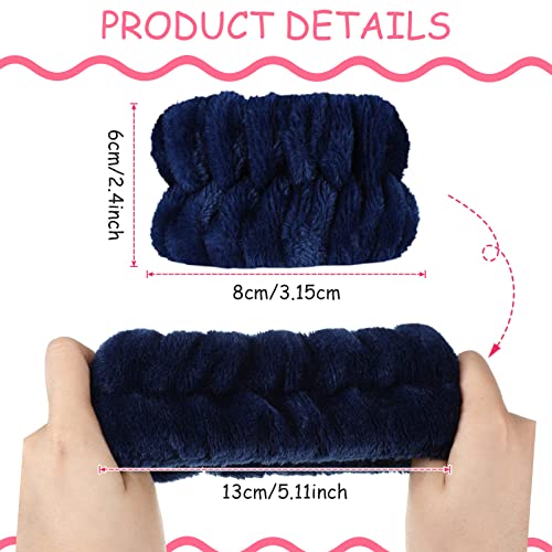 Chuangdi 4 Pairs Wrist Bands for Washing Face Wrist Spa Microfiber Wash Towel Band Scrunchies Absorbent Wristbands Sweatband for Women Prevent Liquid from Spilling(Dark Colors) - color: Dark Colors