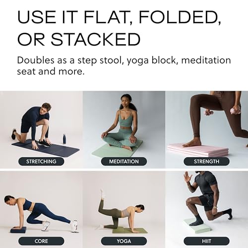 Stakt The Original Foldable Yoga Mat, Premium Foldable Exercise & Workout Mat with Non-Slip Surface, Lightweight Portable for Studio or Home Use, As Seen on Shark Tank - color: Iron