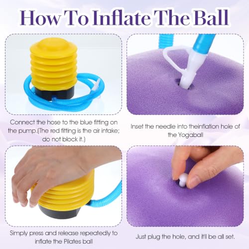 12Pcs Small Exercise Balls, 9.84 Inch Mini Yoga Ball for Pilates, Yoga Therapy Core Ball, Stability & Balance Training, Anti-Burst Fitness Balls for Home Gym, Physical Therapy, Core Strength