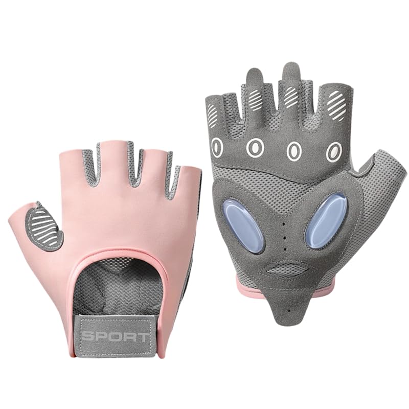 Women Workout Gloves Protection Dumbbell Glove Lightweight Breathable Glove - color: Pink, size: Medium