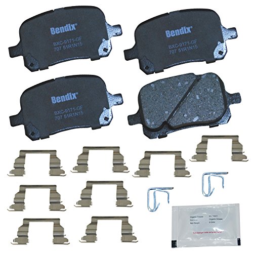 Bendix Priority1 CFC707 Ceramic Front Brake Pads for Lexus ES300 2001-1997, RX300 2001-1999, Toyota Avalon 2004-1998, Camry 3.0L 2001-1997, Solara 2003-1999 - style: CFC707