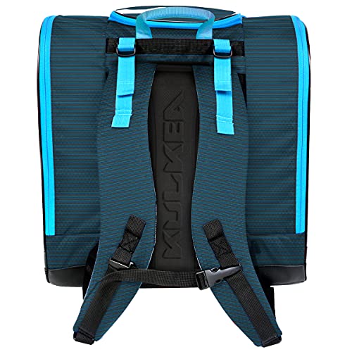 KULKEA Speed Pack Ski Boot Backpack - Ski Boot Bag With Open Pack Design - Durable, Spacious, Water Resistant Gear & Boot Storage - color: Blue Run