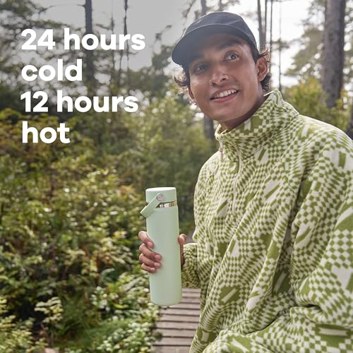 Hydro Flask Water Bottle - Insulated Stainless Steel - Wide Mouth Flex Lid, Non Spill, Leakproof and Refillable in 20 Oz Tonal Trillium - color: TRILLIUM, style: 20 Oz