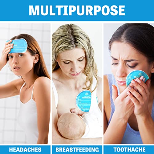 Tutmyrea Ice Packs for Injuries Reusable, 8 Pack Soft Gel Pack, Hot and Cold Compress, Ice Pack for Kids Boo Boo, Cold Packs for Injuries, Migraines, First Aid, Pain Relief, Wisdom Teeth